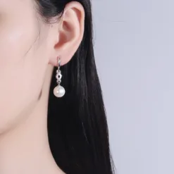 "Whisper Hugs" Pave Diamond Huggie Hoops